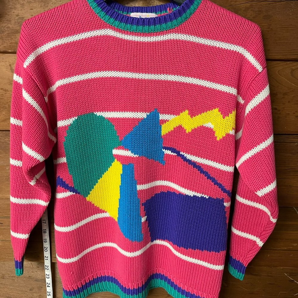 Women's Vintage Sweater - Brand:  Celebration - Size L - Pink